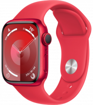 Часы Apple Watch Series 9 GPS 45мм корпус из алюминия Красные + ремешок Sport Band Красный