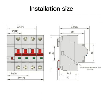 Автоматический умный выключатель MOES Zigbee circuit breaker 1P 10A ZCB-SC-1P10 Белый