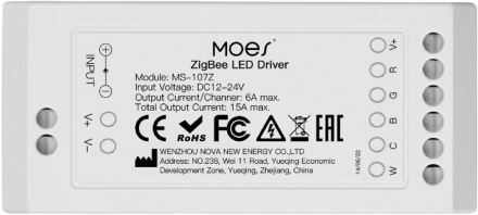 Светодиодный контроллер MOES Zigbee LED driver MS-107Z Белый