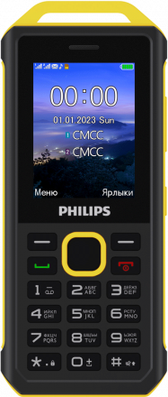 Мобильный телефон Philips Xenium E2317 Dual sim Желто-черный