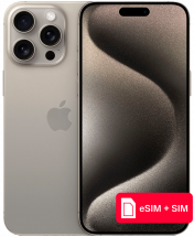 Смартфон Apple iPhone 15 Pro Max 512Gb eSIM + SIM Натуральный титан