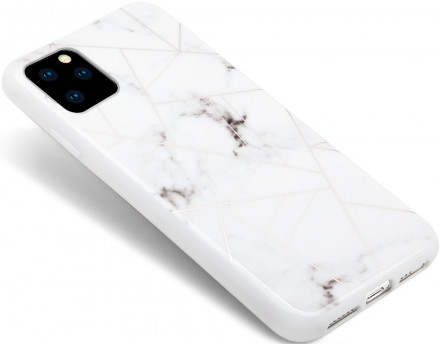 Клип-кейс Habitu iPhone 11 Pro пластик мрамор White