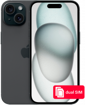 Смартфон Apple iPhone 15 256Gb SIM + SIM Черный