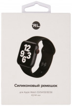 Ремешок для умных часов RedLine Apple Watch 42/44мм силиконовый Black