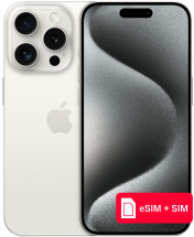 Смартфон Apple iPhone 15 Pro 128Gb eSIM + SIM Белый титан