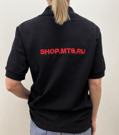 Поло МТС с коротким рукавом Black 2XL