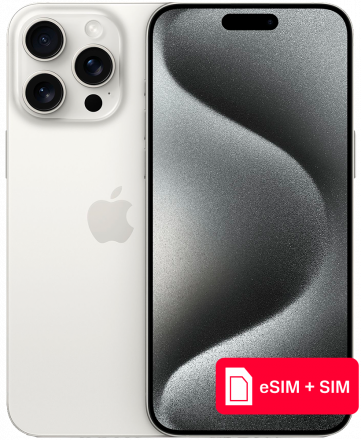 Смартфон Apple iPhone 15 Pro Max 512Gb eSIM + SIM Белый титан