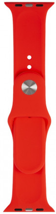 Ремешок для умных часов RedLine Apple Watch 42/44мм силиконовый Red