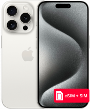 Смартфон Apple iPhone 15 Pro 1Tb eSIM + SIM Белый титан