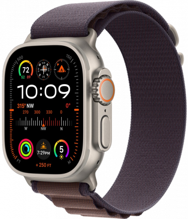 Часы Apple Watch Ultra 2 GPS 49мм корпус из титана + ремешок alpine loop Индиго