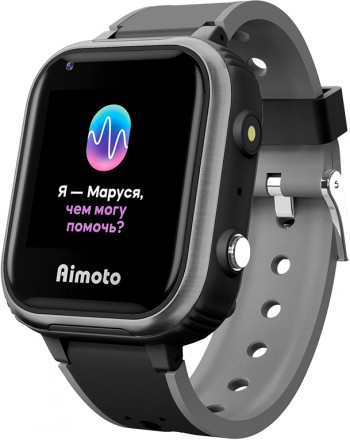 Детские часы Aimoto IQ 4G с голосовым помощником Марусей Black