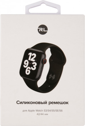 Ремешок для умных часов RedLine Apple Watch 38/40мм силиконовый Black