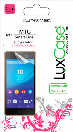 Пленка защитная LuxCase МТС Smart Line Hybrid прозрачная 2 шт