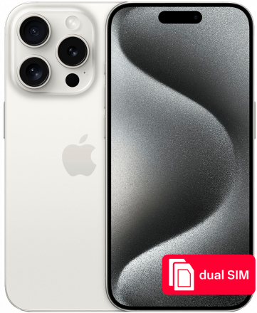 Смартфон Apple iPhone 15 Pro 128Gb SIM + SIM Белый титан