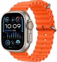 Часы Apple Watch Ultra 2 GPS 49мм корпус из титана титановый+ремешок ocean band Оранжевый