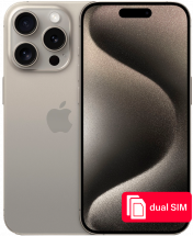 Смартфон Apple iPhone 15 Pro 128Gb SIM + SIM Натуральный титан