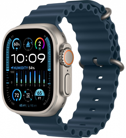 Часы Apple Watch Ultra 2 GPS 49мм корпус из титана + ремешок ocean band Синий