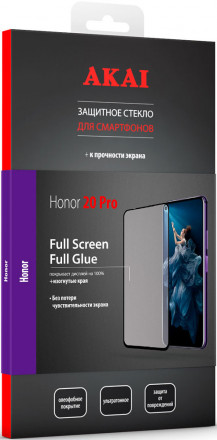 Стекло защитное Akai Honor 20 Pro 2.5D черная рамка