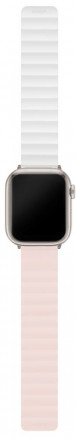 Ремешок для умных часов uBear Mode для Apple Watch 38|40|41 mm силиконовый Розовый/бежевый (WB11RB01SM-AW)