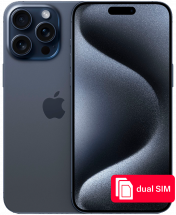 Смартфон Apple iPhone 15 Pro Max 256Gb SIM + SIM Синий титан