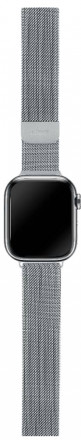 Ремешок для умных часов uBear Spark для Apple Watch 42|44|45|49 mm стальной Серебро (WB04SL02ML-AW)