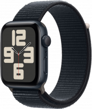 Часы Apple Watch SE 2023 GPS 44мм корпус из алюминия Темная ночь + ремешок Sport Loop Темная ночь (new)