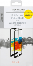 Стекло защитное RedLine Xiaomi Redmi 8 2.5D черная рамка