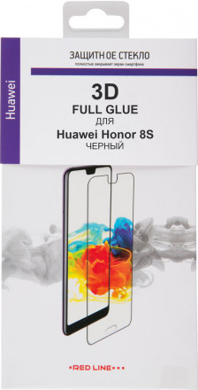 Стекло защитное RedLine Honor 8S 3D Full Glue черная рамка