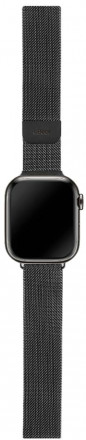 Ремешок для умных часов uBear Spark для Apple Watch 42|44|45|49 mm стальной Черный (WB02BL02ML-AW)