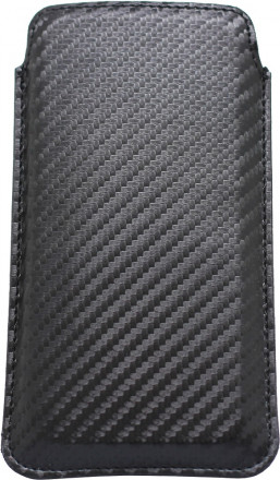 Чехол-футляр OxyFashion Карбон универсальный размер M 4,3-5,5&quot; Black