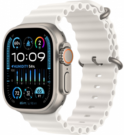 Часы Apple Watch Ultra 2 GPS 49мм корпус из титана + ремешок ocean band Белый