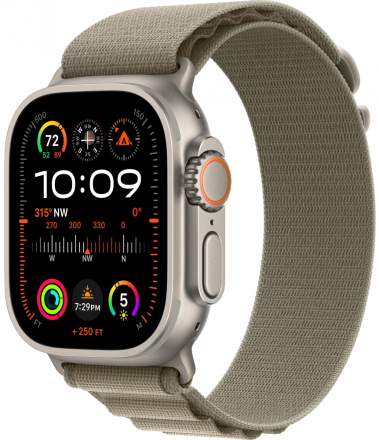 Часы Apple Watch Ultra 2 GPS 49мм корпус из титана + ремешок alpine loop Оливковый