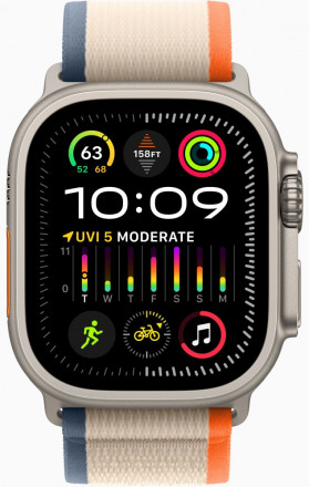 Часы Apple Watch Ultra 2 GPS 49мм корпус из титана + ремешок trail loop Оранжевый/Бежевый