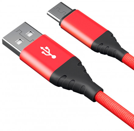 Дата-кабель Akai CBL208 USB-microUSB Red