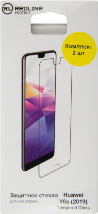 Стекло защитное RedLine Huawei Y6s прозрачное 2 шт