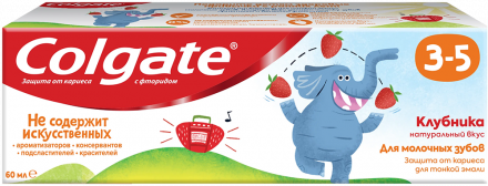 Зубная паста Colgate Kids 3-5лет Клубника 60мл