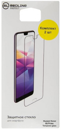 Стекло защитное RedLine Honor 8S Prime прозрачное 2 шт