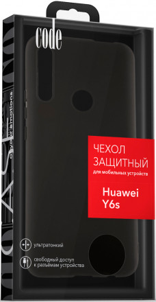 Клип-кейс Code Huawei Y6s силикон Black