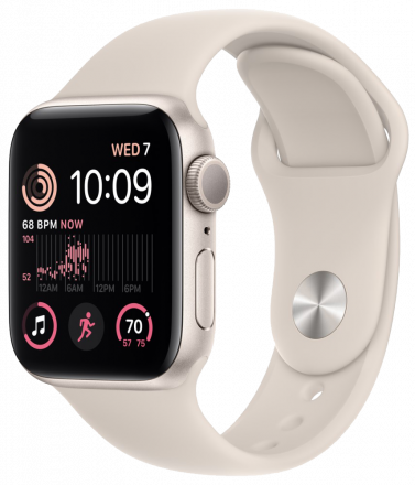 Часы Apple Watch SE 2022 GPS 40мм MNT33 корпус из алюминия сияющая звезда + ремешок Сияющая звезда