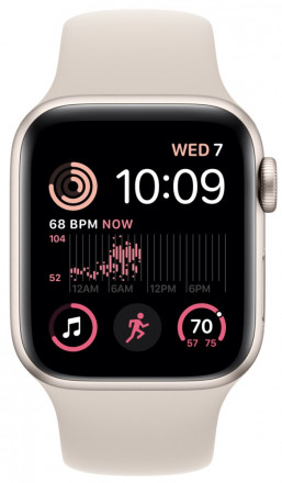 Часы Apple Watch SE 2022 GPS 40мм MNT33 корпус из алюминия сияющая звезда + ремешок Сияющая звезда