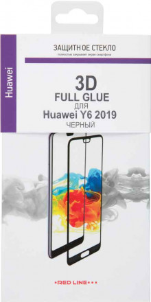 Стекло защитное RedLine Huawei Y6 2019 3D Full Glue черная рамка