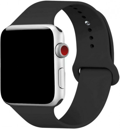 Ремешок для умных часов Sumdex Apple Watch 42/44мм силиконовый Black