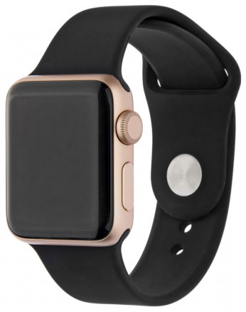 Ремешок для умных часов InterStep Sport Apple Watch 38/40мм силиконовый Black