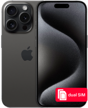 Смартфон Apple iPhone 15 Pro 256Gb SIM + SIM Черный титан