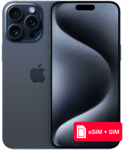 Смартфон Apple iPhone 15 Pro Max 512Gb eSIM + SIM Синий титан