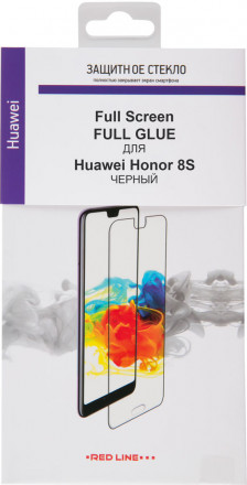 Стекло защитное RedLine Honor 8S Full Screen Full Glue черная рамка